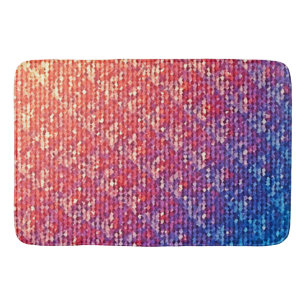 Vibrant Emotional Mosaic Sparkle Bath Mat