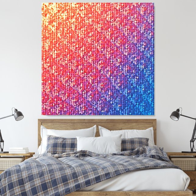 Vibrant Emotional Mosaic Sparkle Canvas Print (Insitu(Bedroom))