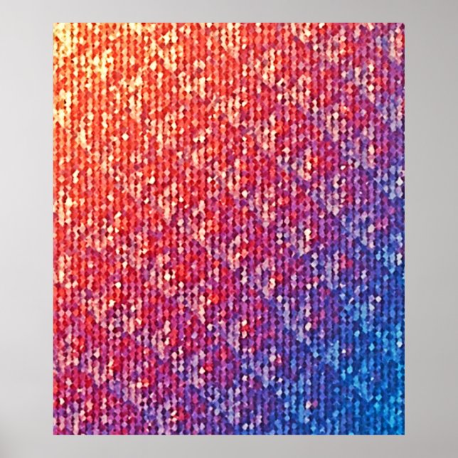 Vibrant Emotional Mosaic Sparkle Poster (Front)