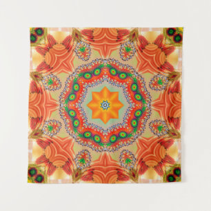 Vibrant energy colours: mandala design. tapestry