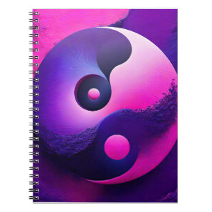 Vibrant Enlightenment Colourful Yin Yang Symbolism Notebook