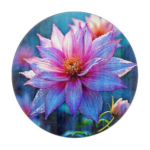 Vibrant Ethereal Bloom Artwork Cutting Board