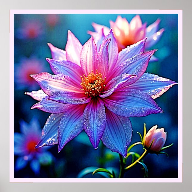 Vibrant Ethereal Bloom Artwork Poster (Front)