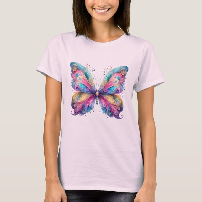 Vibrant Ethereal Butterfly T-shirt (Front)