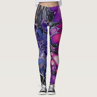 Vibrant Ethereal Purple-toned Indie Art Leggings