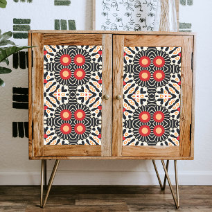 Vibrant Ethnic Arabesque Bohemian Mosaic Pattern Tissue Paper