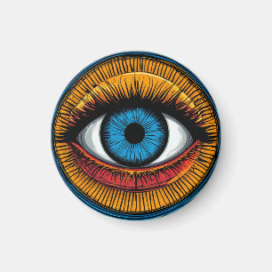 🧿 Vibrant Evil Eye Glow ✨ Artistic Protective Magnet