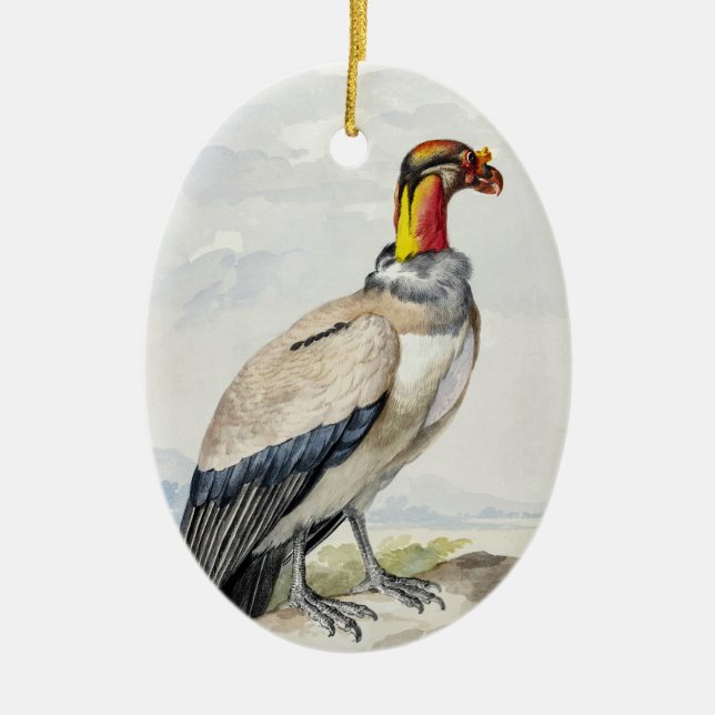 Vibrant Exotic King Vulture Wall Decor Ceramic Tree Decoration (Front)