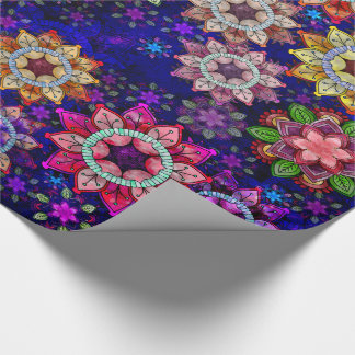 Vibrant Exploding Watercolor Mandalas Wrapping Paper