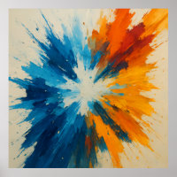 Vibrant Explosion – Abstract Expressionist Energy