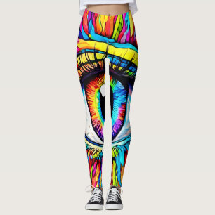 Vibrant Eye Art Leggings