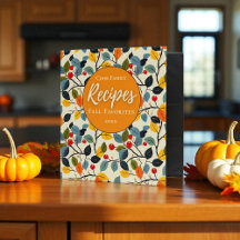 Vibrant Fall Leaves & Berries Customisable Recipe