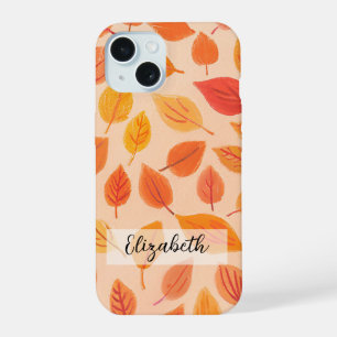 Vibrant Fall Leaves Pattern Colourful Autumn iPhone 15 Case