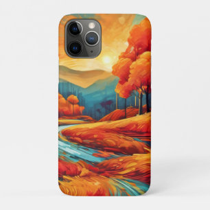 Vibrant Fall River Scene Case-Mate iPhone Case