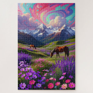 Vibrant Fantasy Nature - Oil Painting Style Puzzle