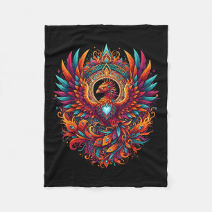 Vibrant Fantasy Pcute Ss Cute Ssnix Mythical Bird  Fleece Blanket