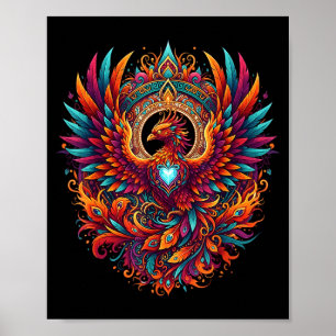 Vibrant Fantasy Pcute Ss Cute Ssnix Mythical Bird  Poster