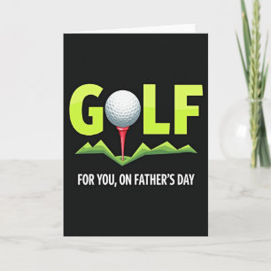 Vibrant Fathers Day Golf Card