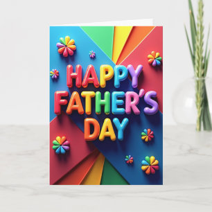 Vibrant Fathers Day Planes Card