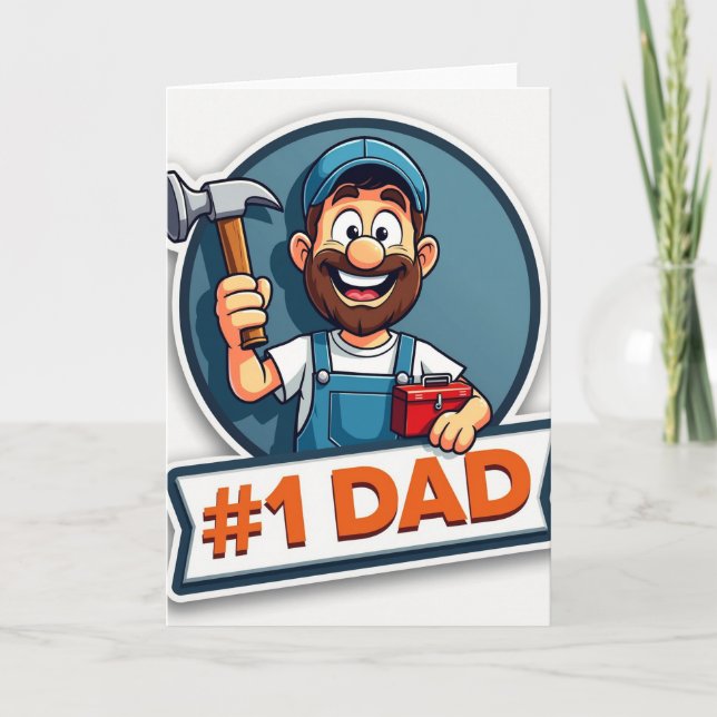 Vibrant Fathers Day Tool Card (Front)