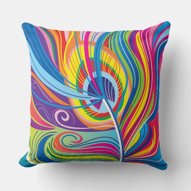 Vibrant Feather Breeze Cushion (Front)