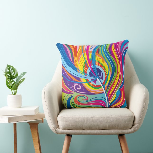 Vibrant Feather Breeze Cushion (Chair)