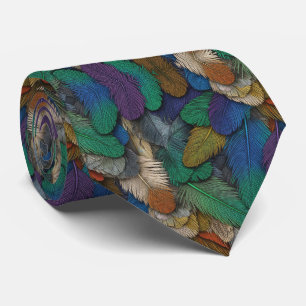 Vibrant Feather Tie