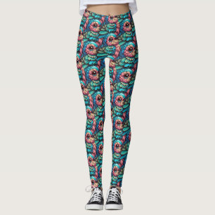 Vibrant Feathered Serenity Leggings