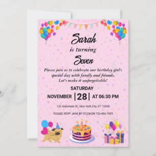 Vibrant & Festive Birthday Celebration Invite