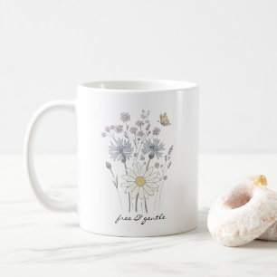 Vibrant field of wildflowers coffee mug