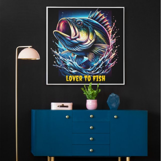 Vibrant Fish Grinning Underwater Poster (Creator Uploaded)