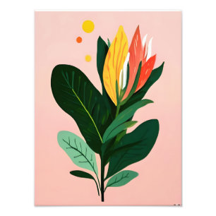 Vibrant Floral Abstract Art Photo Print