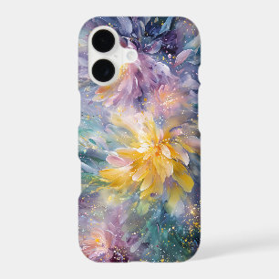 Vibrant Floral Abstract Painting with Explosion