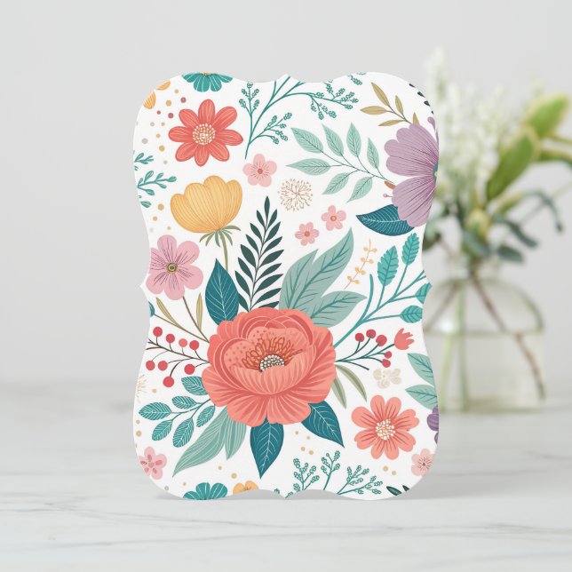 Vibrant Floral All-Over Print Pattern (Standing Front)