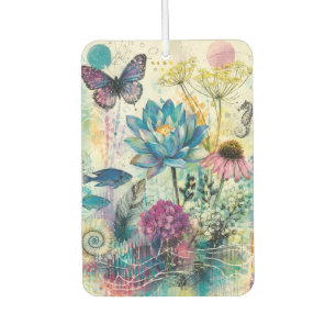 Vibrant Floral Aquatic Dream Car Air Freshener