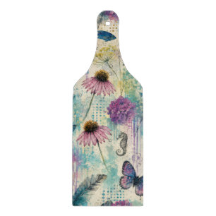 Vibrant Floral Aquatic Dream Cutting Board