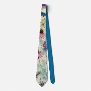 Vibrant Floral Aquatic Dream Tie