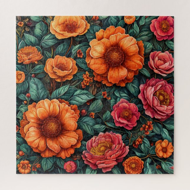 Vibrant Floral Arrangement Jigsaw Puzzle (Vertical)