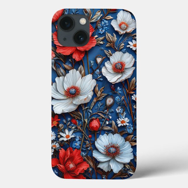 Vibrant floral artwork Case-Mate iPhone case (Back)