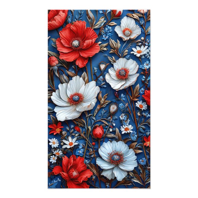 Vibrant floral artwork photo print (Front)