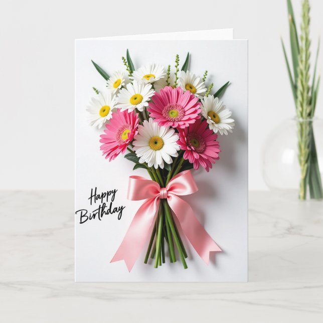 Vibrant Floral Birthday Card (Front)