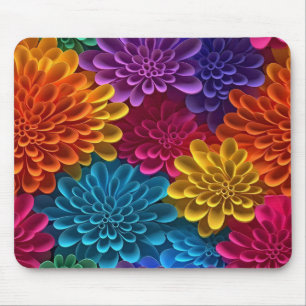 Vibrant Floral Delight  Mouse Pad