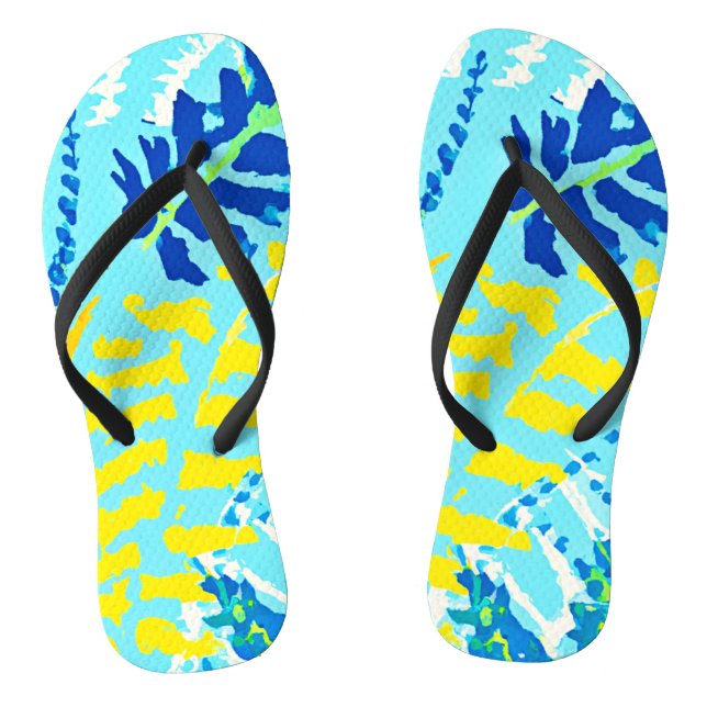 Vibrant Floral Design Jandals (Footbed)