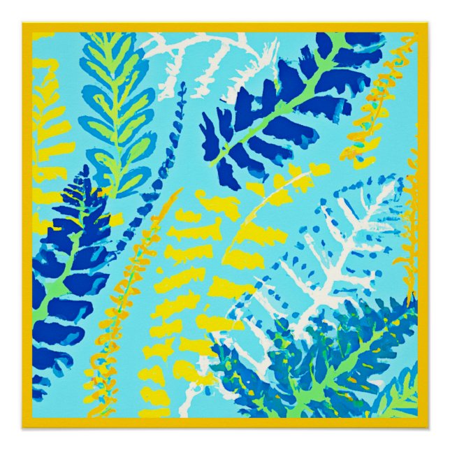 Vibrant Floral Design Poster (Front)