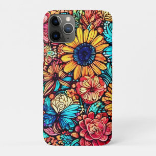 Vibrant Floral Doodle Explosion Case-Mate iPhone Case