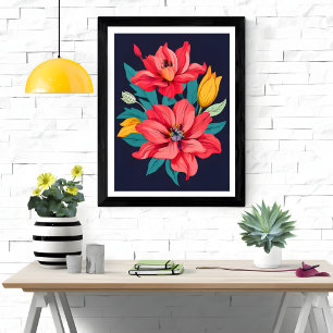 Vibrant Floral Dreams - A Stunning Artwork Photo Print
