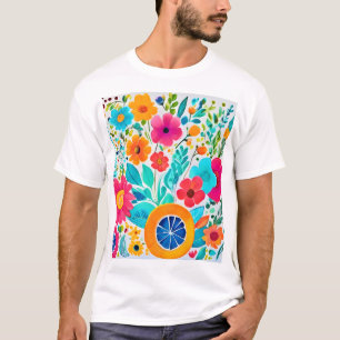 Vibrant Floral Fiesta T-Shirt