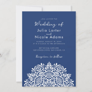 Vibrant Floral Fragrance Delight Mandala Wedding Invitation