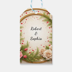 Vibrant Floral Frame Design Gift Tags