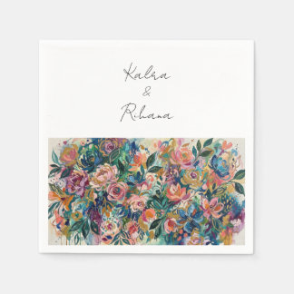 Vibrant Floral Garden Napkin